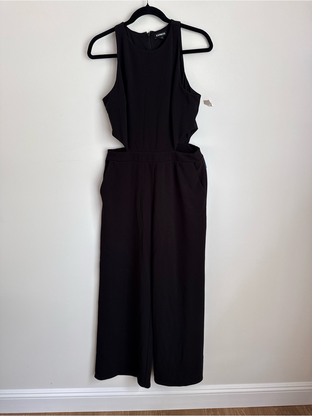Express Black Cutout Wide-Leg Jumpsuit